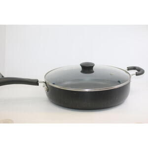 T-fal Nonstick Saute Pan w Lid 12" Black Thermo-Spot Skillet
